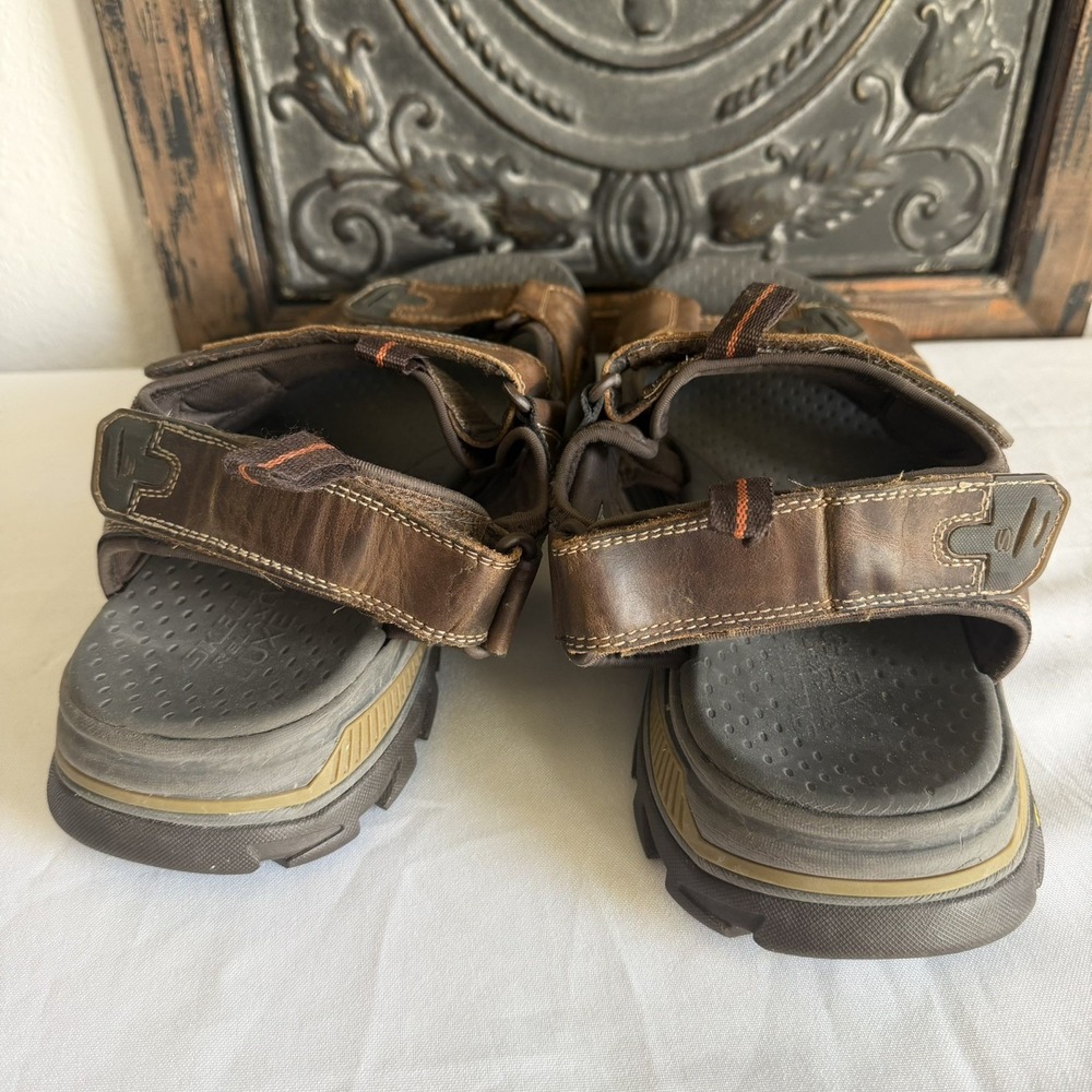 Skechers Brown Leather Hiking Trail Walking Sandals Mens Sz 12 Fisherman Strappy - Picture 4 of 10